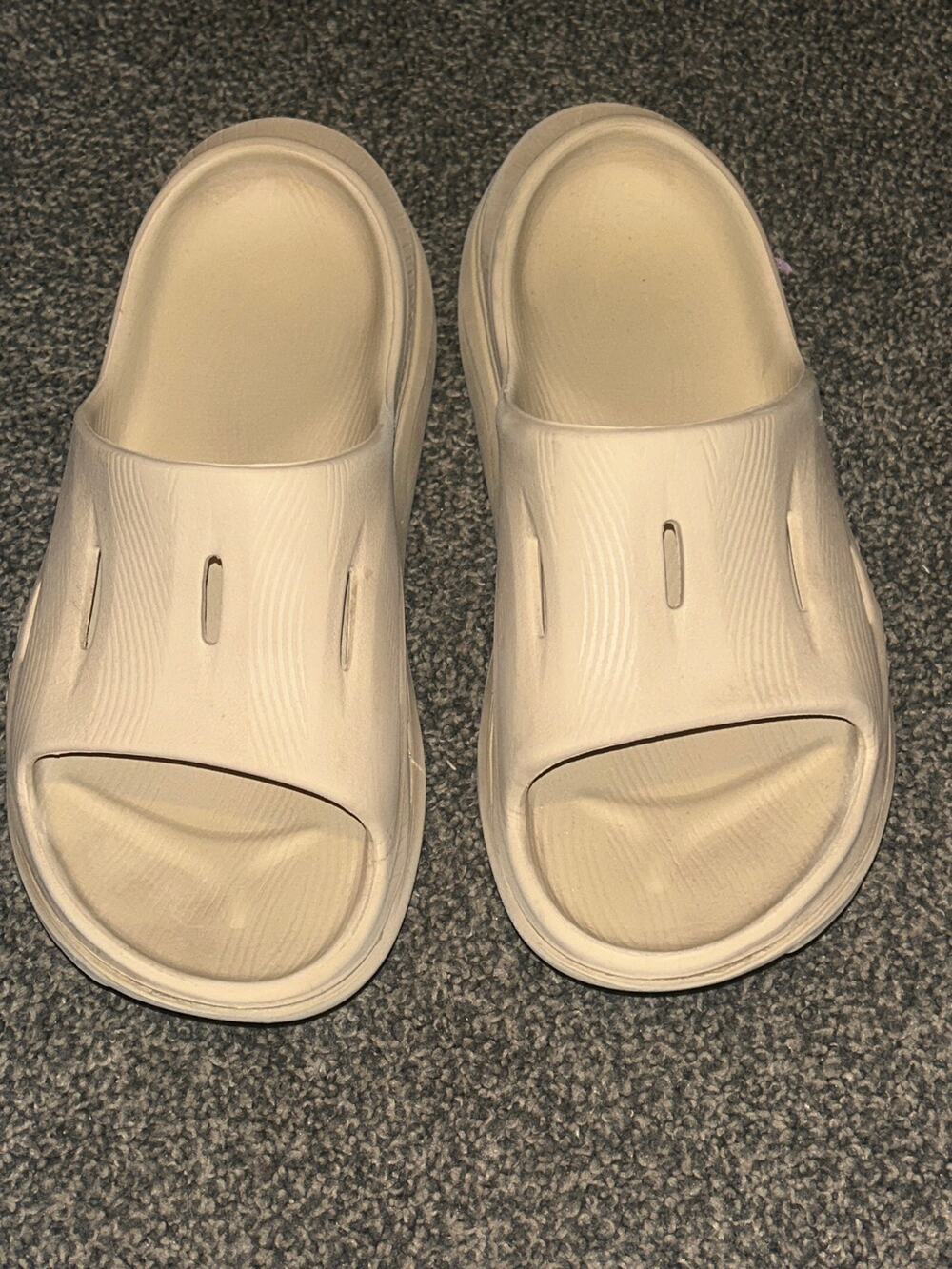 Hoka Ora Recovery Slide 3 W  Size 8 Vanilla Slip-On Sandals Comfort